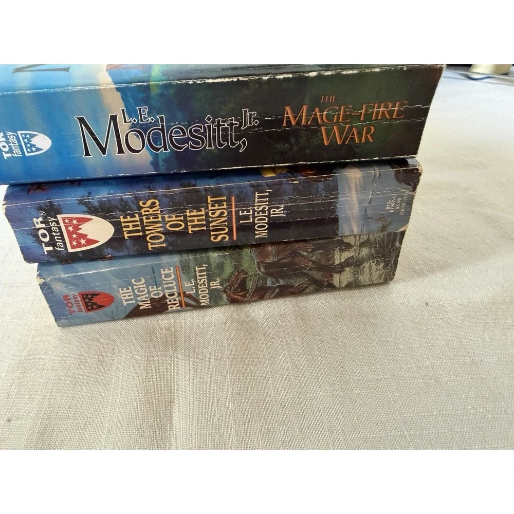 L.E. Modesitt Jr. Recluce Fantasy Paperback Book Lot Magic Towers Mongrel Mage